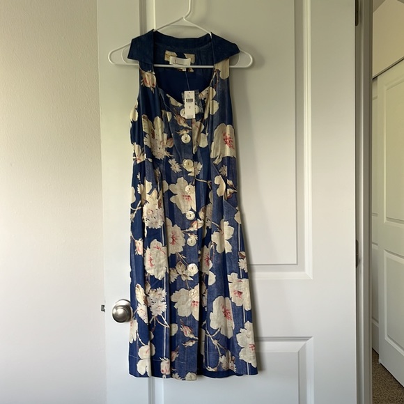 Anthropologie CAMELLIA COLLARED DRESS size 0 - Picture 5 of 10